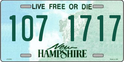 NH license plate 1071717