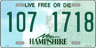 NH license plate 1071718