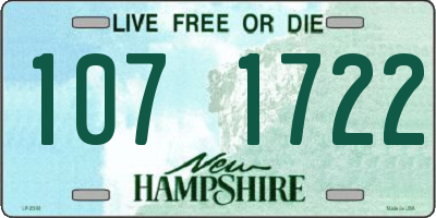 NH license plate 1071722