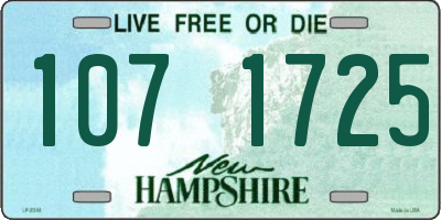 NH license plate 1071725