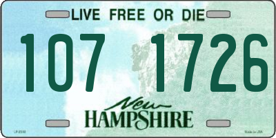 NH license plate 1071726