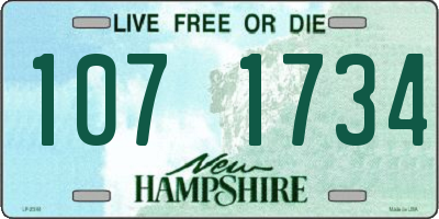 NH license plate 1071734