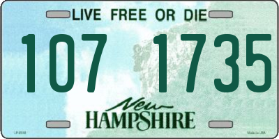 NH license plate 1071735