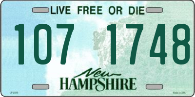 NH license plate 1071748