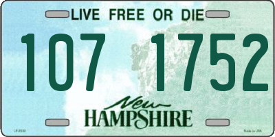 NH license plate 1071752
