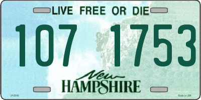 NH license plate 1071753