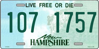 NH license plate 1071757