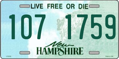 NH license plate 1071759