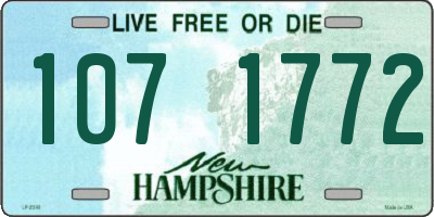 NH license plate 1071772