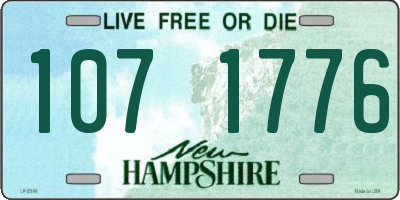 NH license plate 1071776