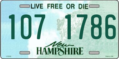 NH license plate 1071786