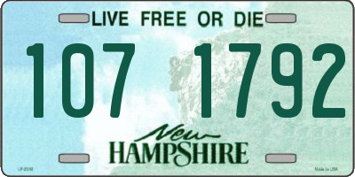 NH license plate 1071792
