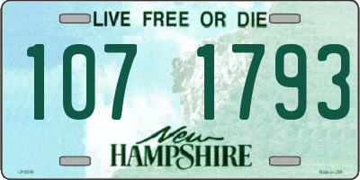 NH license plate 1071793