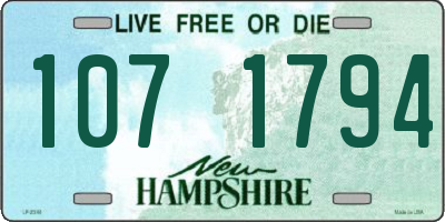 NH license plate 1071794