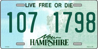NH license plate 1071798
