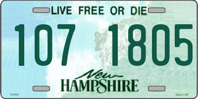 NH license plate 1071805
