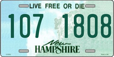 NH license plate 1071808