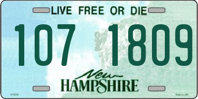NH license plate 1071809
