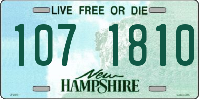 NH license plate 1071810