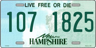 NH license plate 1071825
