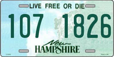 NH license plate 1071826
