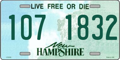 NH license plate 1071832