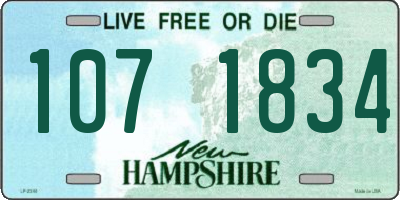 NH license plate 1071834