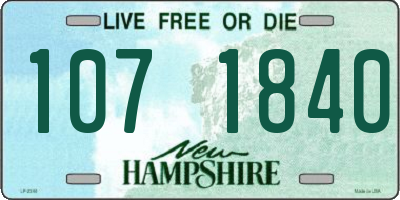 NH license plate 1071840