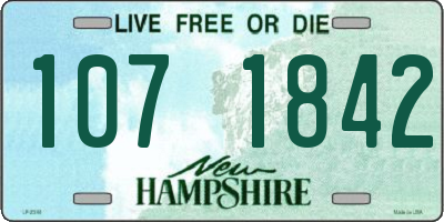 NH license plate 1071842