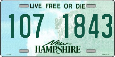 NH license plate 1071843