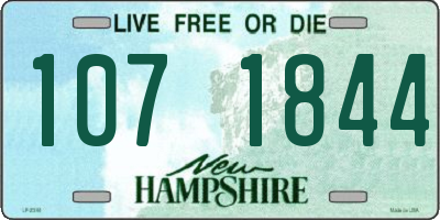 NH license plate 1071844