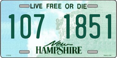 NH license plate 1071851