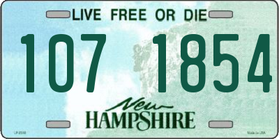 NH license plate 1071854