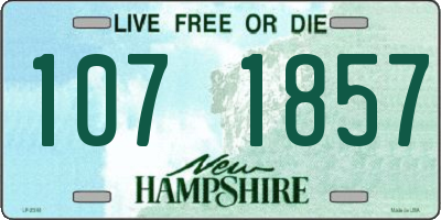 NH license plate 1071857