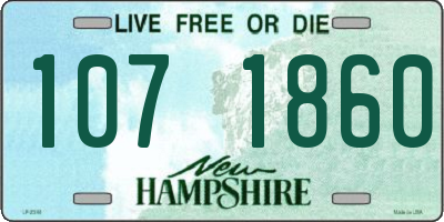 NH license plate 1071860