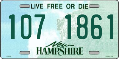 NH license plate 1071861