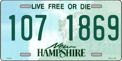 NH license plate 1071869