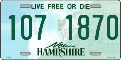 NH license plate 1071870