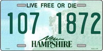 NH license plate 1071872