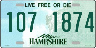 NH license plate 1071874
