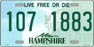 NH license plate 1071883