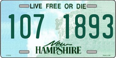 NH license plate 1071893