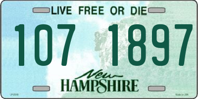 NH license plate 1071897