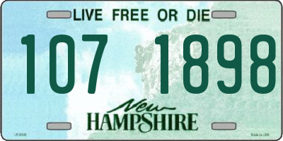 NH license plate 1071898