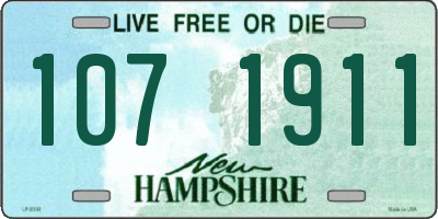 NH license plate 1071911