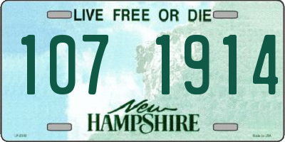 NH license plate 1071914