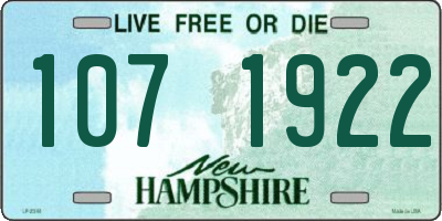 NH license plate 1071922
