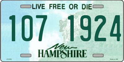 NH license plate 1071924