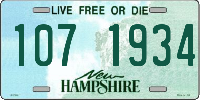 NH license plate 1071934