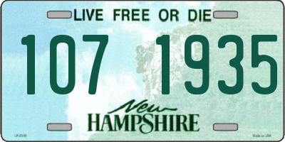 NH license plate 1071935